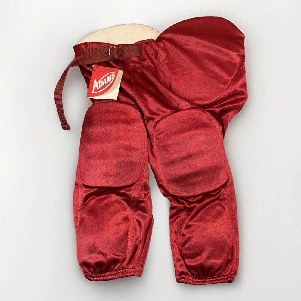 NWT Adams‎ Varsity All-in-one Integrated Padded Football Pants Sz Med Maroon